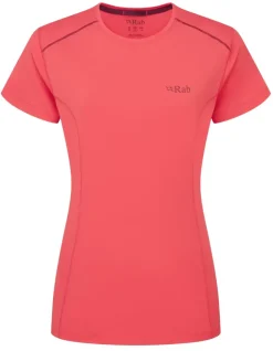 T-Shirts & Baselayers-Rab Womens Force Short Sleeved Tee - Hibiscus