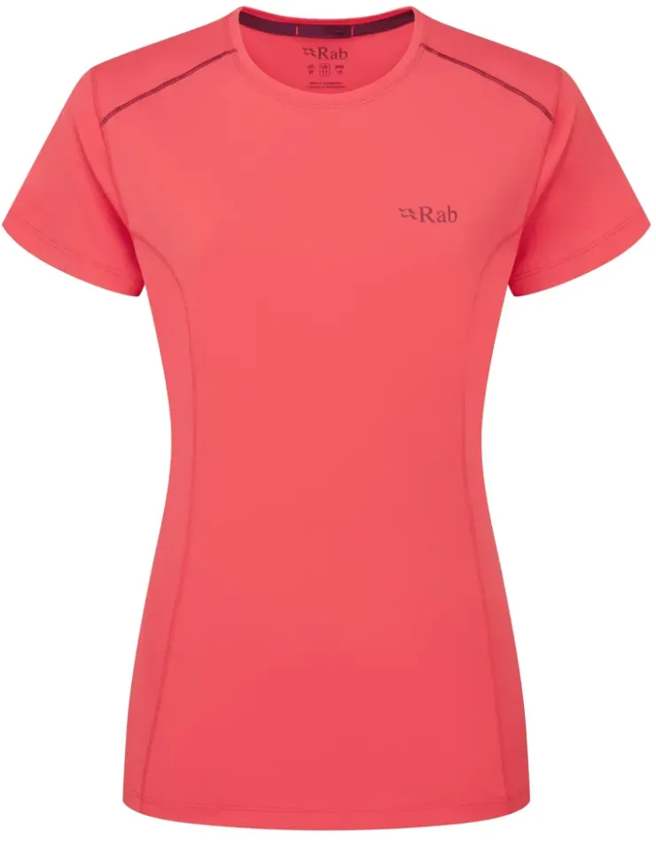 T-Shirts & Baselayers-Rab Womens Force Short Sleeved Tee - Hibiscus