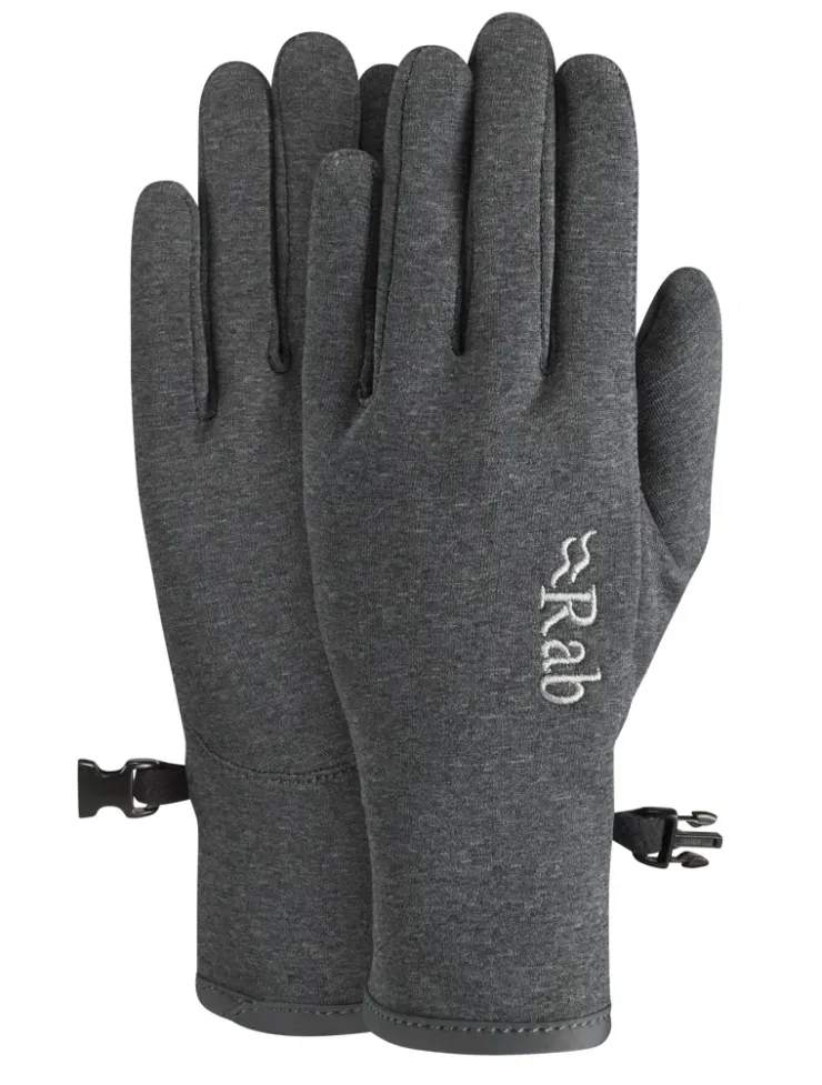 Gloves-Rab Womens Geon Gloves - Black-Steel Marl