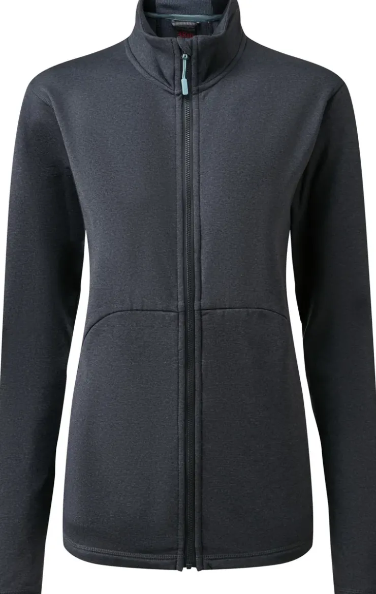 Fleece & Mid Layer-Rab Womens Geon Jacket - Black-Steel Marl