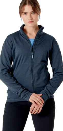 Fleece & Mid Layer-Rab Womens Geon Jacket - Black-Steel Marl