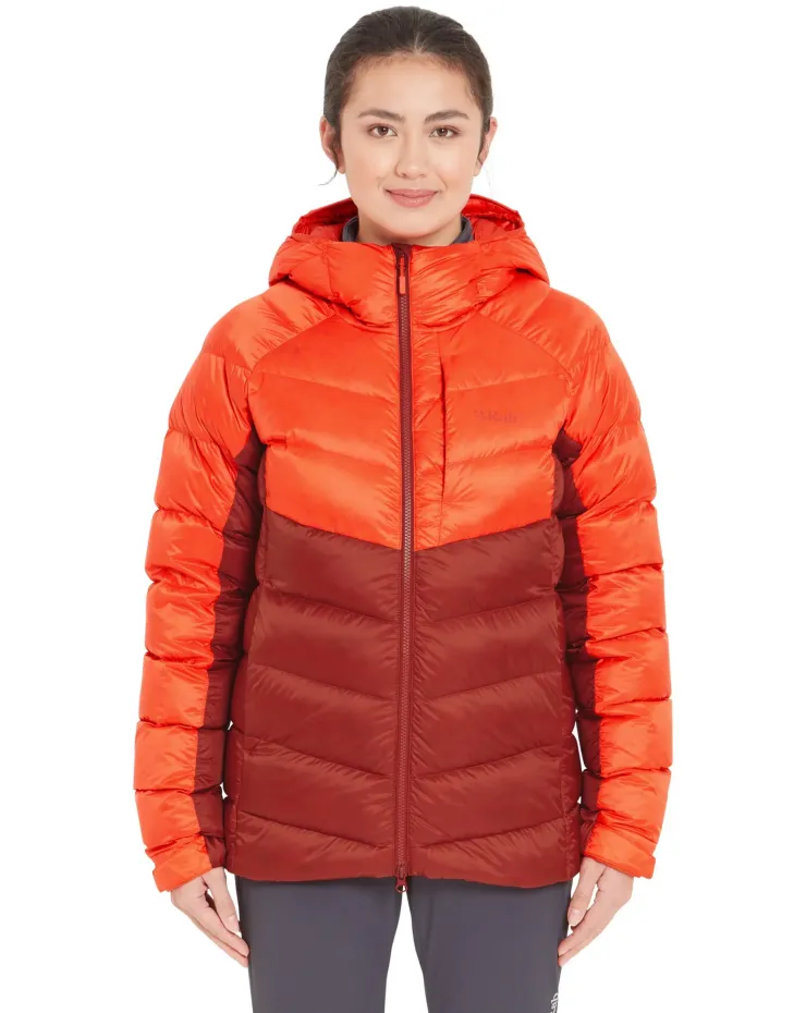 Insulated Jackets-Rab Womens Glaceon Pro Jacket - Red Grapefruit-Tuscan Red