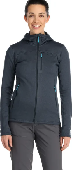 Fleece & Mid Layer-Rab Womens Graviton Hoody - Beluga