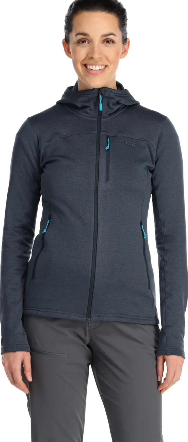 Fleece & Mid Layer-Rab Womens Graviton Hoody - Beluga