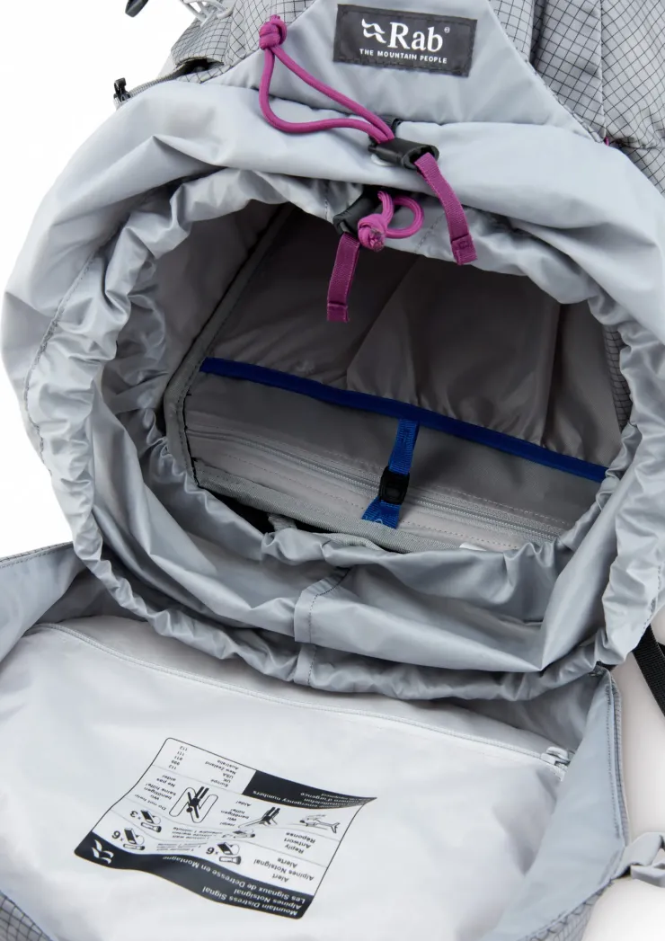 Backpacking Packs-Rab Womens Hyperon 65 ND Rucksack - Dark Pewter-Anthracite - S-M