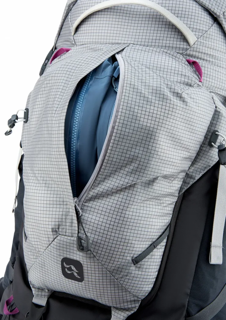 Backpacking Packs-Rab Womens Hyperon 65 ND Rucksack - Dark Pewter-Anthracite - S-M
