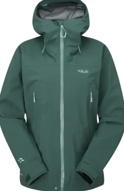 Waterproof Jackets-Rab Womens Kangri GTX Jacket - Green Slate