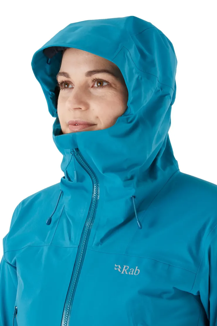 Waterproof Jackets-Rab Womens Kangri GTX Jacket - Marina Blue