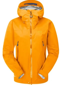 Waterproof Jackets-Rab Womens Kangri Paclite Plus Jacket - Marmalade