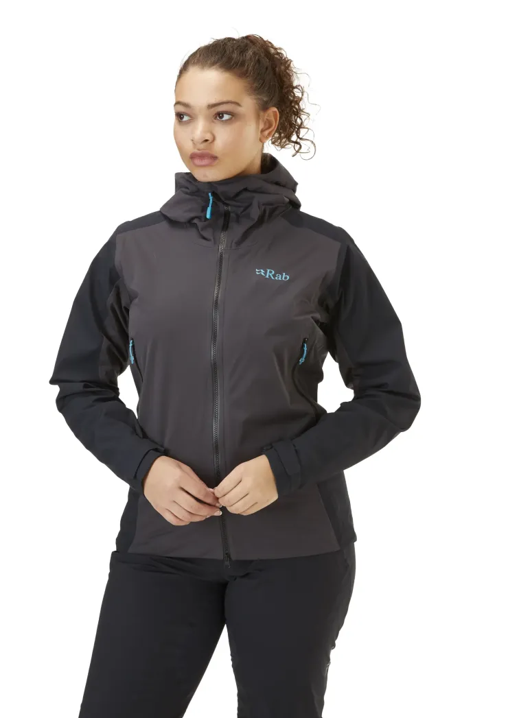 Softshell Jackets-Rab Womens Kinetic Alpine 2.0 Jacket - Anthracite