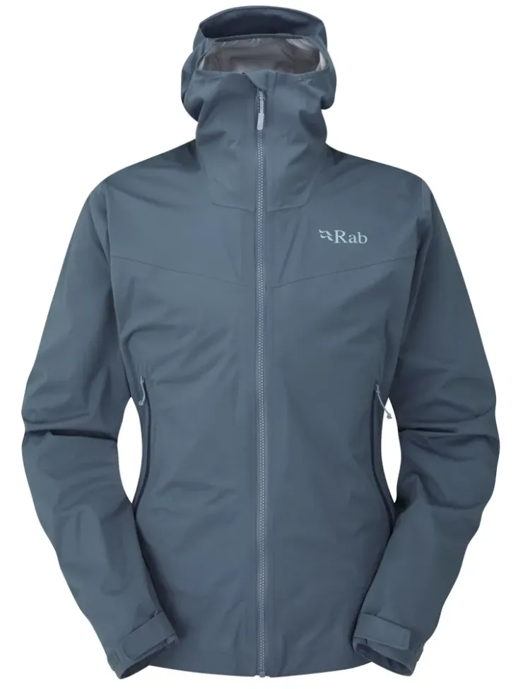 Waterproof Jackets-Rab Womens Kinetic 2.0 Jacket - Orion Blue