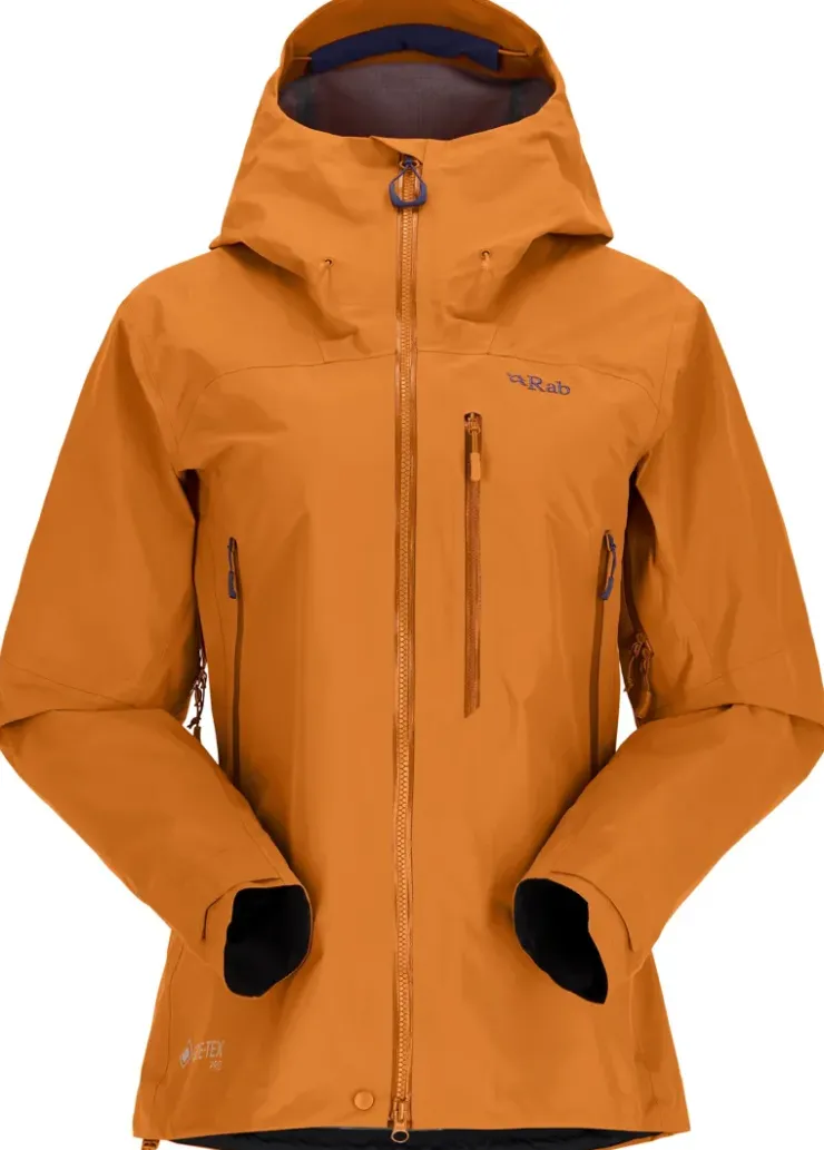 Waterproof Jackets-Rab Womens Latok Mountain GTX Jacket - Marmalade