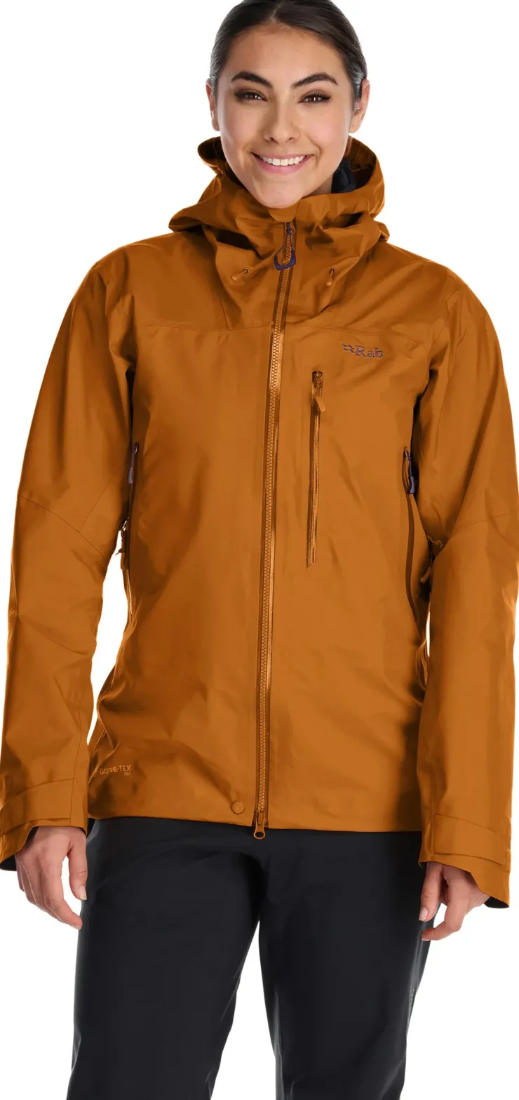 Waterproof Jackets-Rab Womens Latok Mountain GTX Jacket - Marmalade