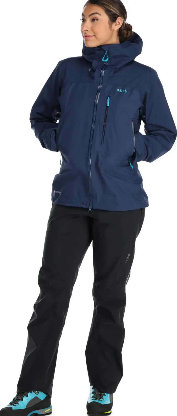 Waterproof Jackets-Rab Womens Latok Mountain GTX Jacket - Deep Ink