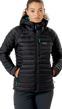 Insulated Jackets-Rab Womens Microlight Alpine Jacket - Black