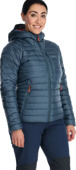 Insulated Jackets-Rab Womens Microlight Alpine Jacket - Orion Blue