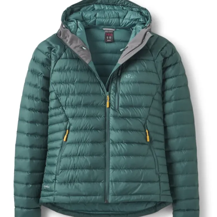 Insulated Jackets-Rab Womens Microlight Alpine Jacket - Green Slate