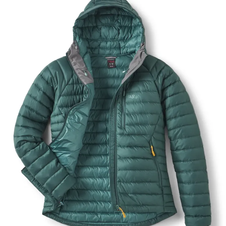 Insulated Jackets-Rab Womens Microlight Alpine Jacket - Green Slate