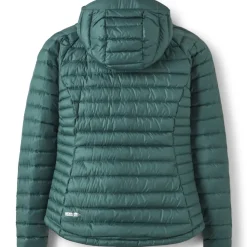 Insulated Jackets-Rab Womens Microlight Alpine Jacket - Green Slate