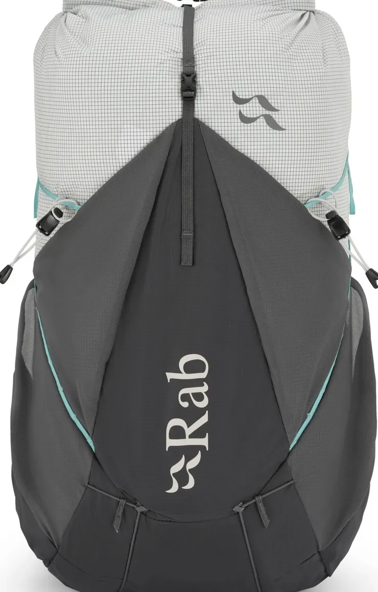 Fast & Light Rucksacks And Vests-Rab Womens Muon ND40 Rucksack - Pewter-Graphene