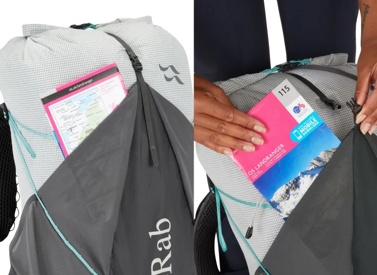 Fast & Light Rucksacks And Vests-Rab Womens Muon ND40 Rucksack - Pewter-Graphene
