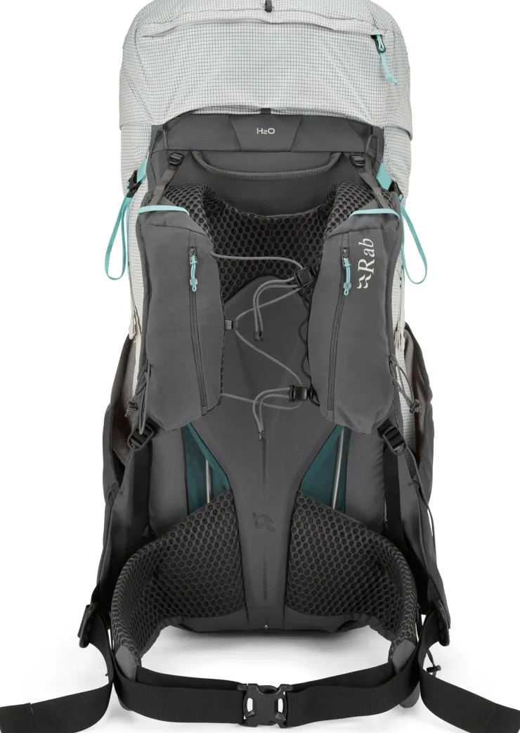 Fast & Light Rucksacks And Vests-Rab Womens Muon ND50 Rucksack - Pewter-Graphene