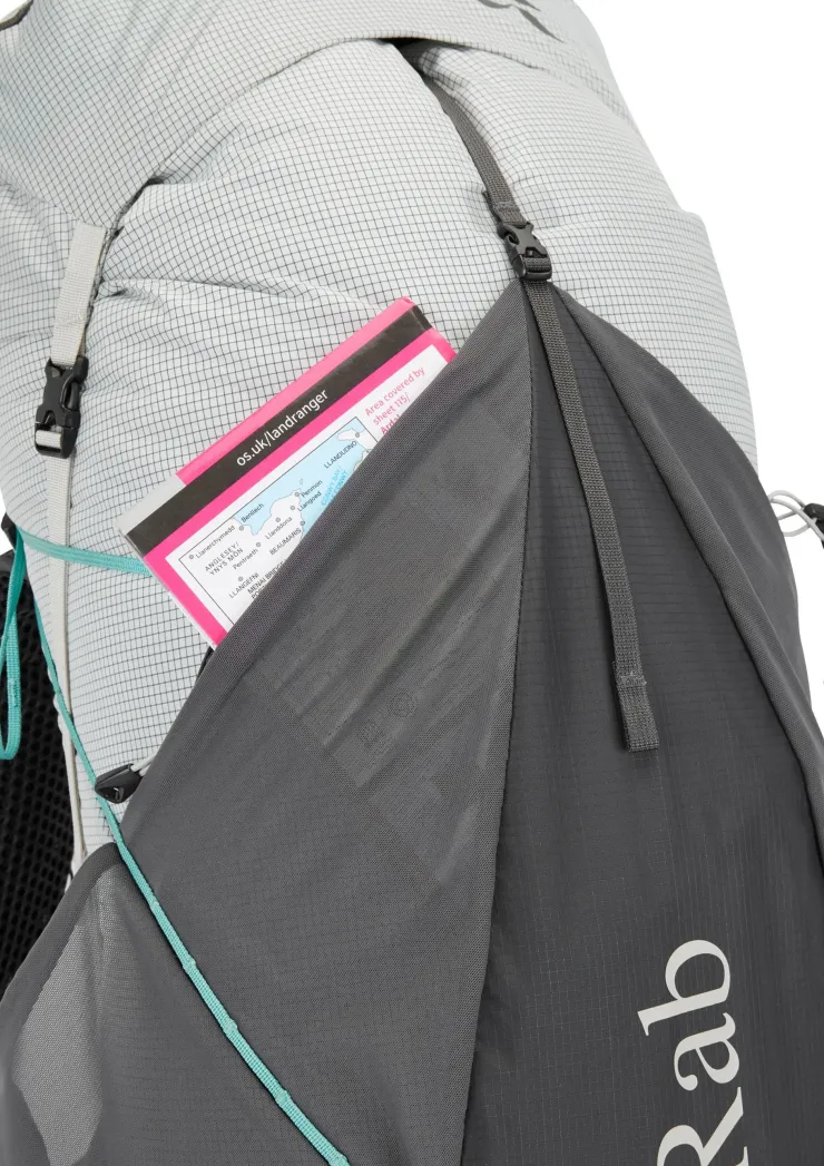 Fast & Light Rucksacks And Vests-Rab Womens Muon ND50 Rucksack - Pewter-Graphene