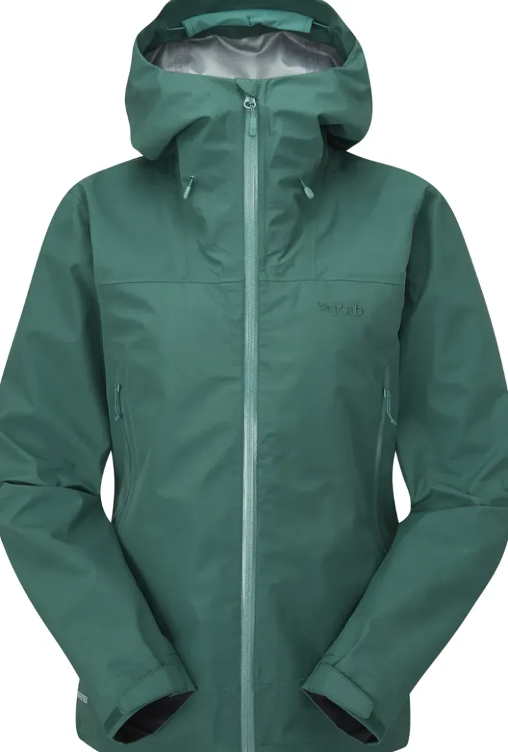 Waterproof Jackets-Rab Womens Namche GTX Jacket - Green Slate