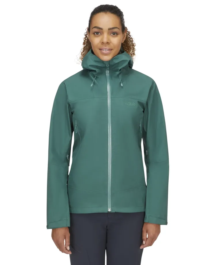 Waterproof Jackets-Rab Womens Namche GTX Jacket - Green Slate
