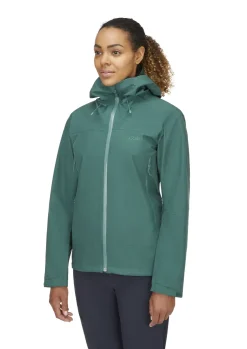 Waterproof Jackets-Rab Womens Namche GTX Jacket - Green Slate