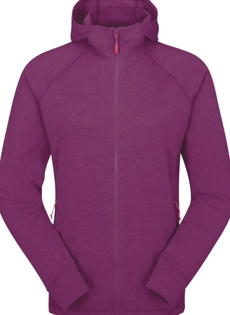 Fleece & Mid Layer-Rab Womens Nexus Hoody - Mulberry