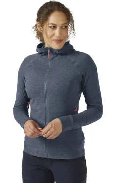Fleece & Mid Layer-Rab Womens Nexus Hoody - Steel