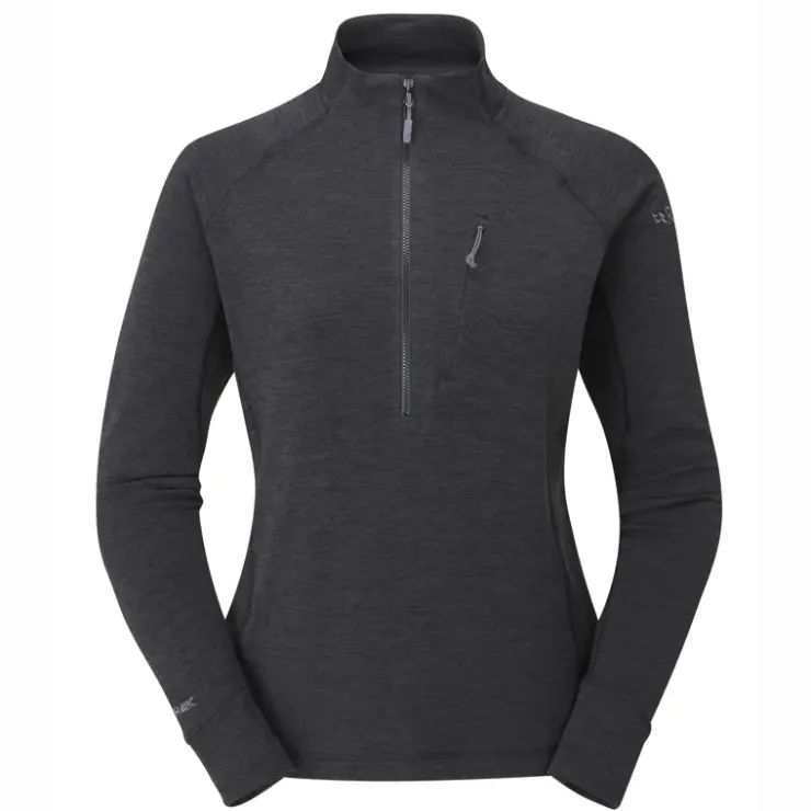 Fleece & Mid Layer-Rab Womens Nexus Pull-On - Black