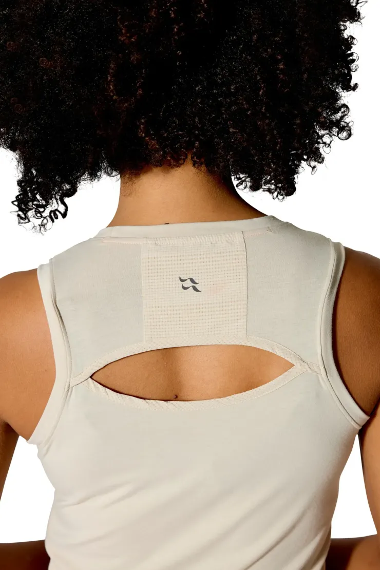 T-Shirts & Baselayers-Rab Womens Rivelin Crop Tank - Pebble