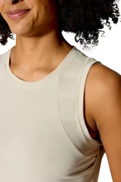 T-Shirts & Baselayers-Rab Womens Rivelin Crop Tank - Pebble
