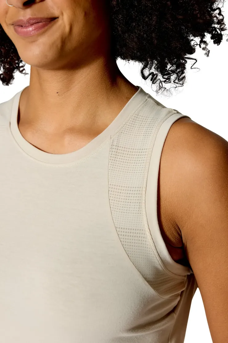 T-Shirts & Baselayers-Rab Womens Rivelin Crop Tank - Pebble
