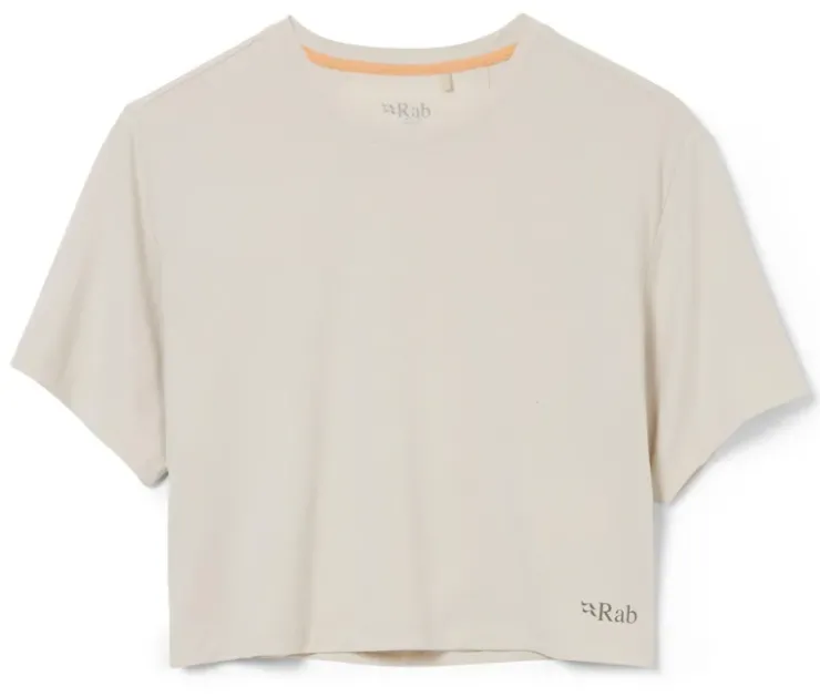 T-Shirts & Baselayers-Rab Womens Rivelin Crop Tee - Pebble