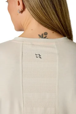 T-Shirts & Baselayers-Rab Womens Rivelin Crop Tee - Pebble