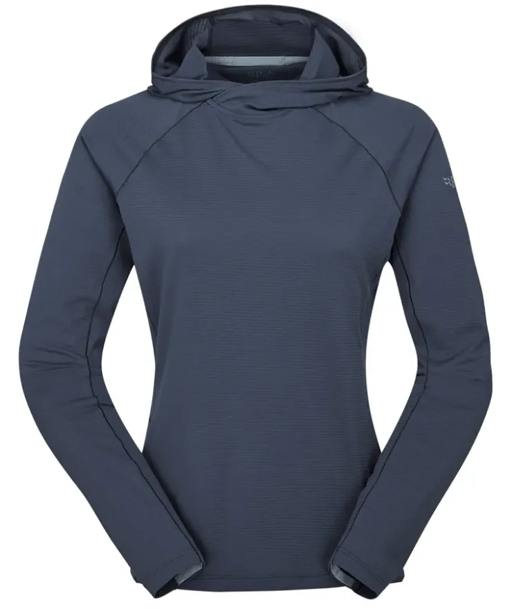 Fleece & Mid Layer-Rab Womens Sonic Hoody - Tempest Blue