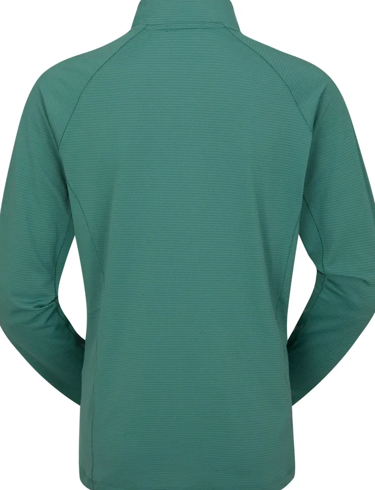 T-Shirts & Baselayers-Rab Womens Sonic Long Sleeved Zip-T - Eucalyptus