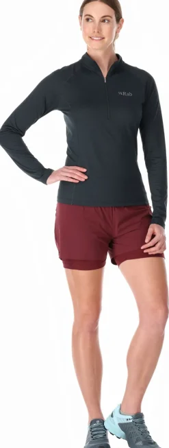 T-Shirts & Baselayers-Rab Womens Sonic Long Sleeved Zip-T - Beluga