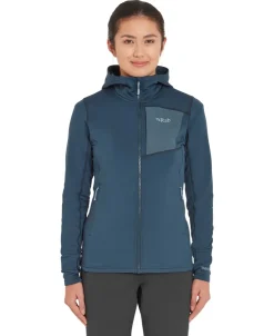 Fleece & Mid Layer-Rab Womens Superflux Hoody - Tempest Blue
