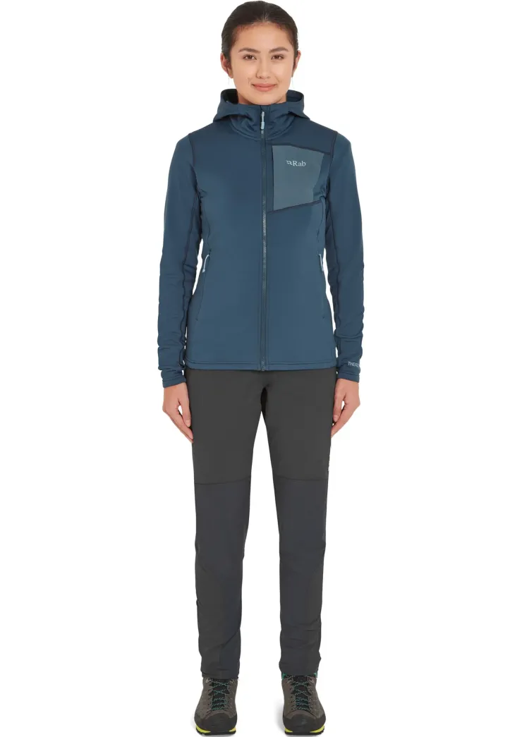 Fleece & Mid Layer-Rab Womens Superflux Hoody - Tempest Blue