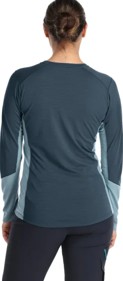 T-Shirts & Baselayers-Rab Womens Syncrino Base LS Tee - Orion Blue