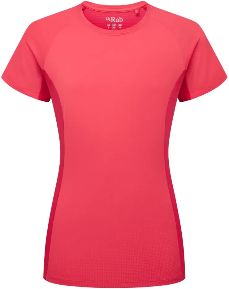 T-Shirts & Baselayers-Rab Womens Trail Tee - Hibiscus-Watermelon