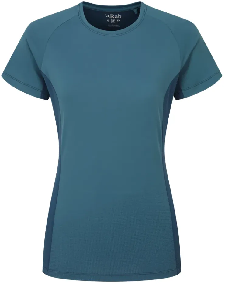 T-Shirts & Baselayers-Rab Womens Trail Tee - Orion Blue-Tempest Blue