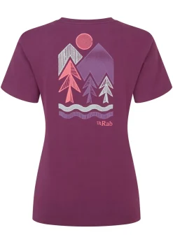 T-Shirts & Baselayers-Rab Womens Tuku Vista Tee - Mulberry