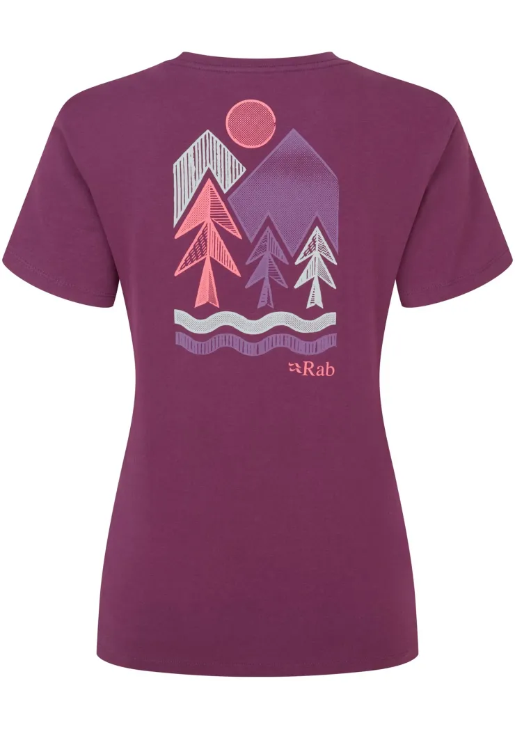T-Shirts & Baselayers-Rab Womens Tuku Vista Tee - Mulberry