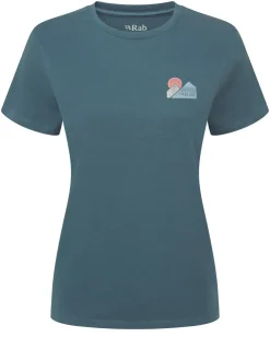 T-Shirts & Baselayers-Rab Womens Tuku Vista Tee - Orion Blue