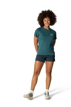 T-Shirts & Baselayers-Rab Womens Tuku Vista Tee - Orion Blue